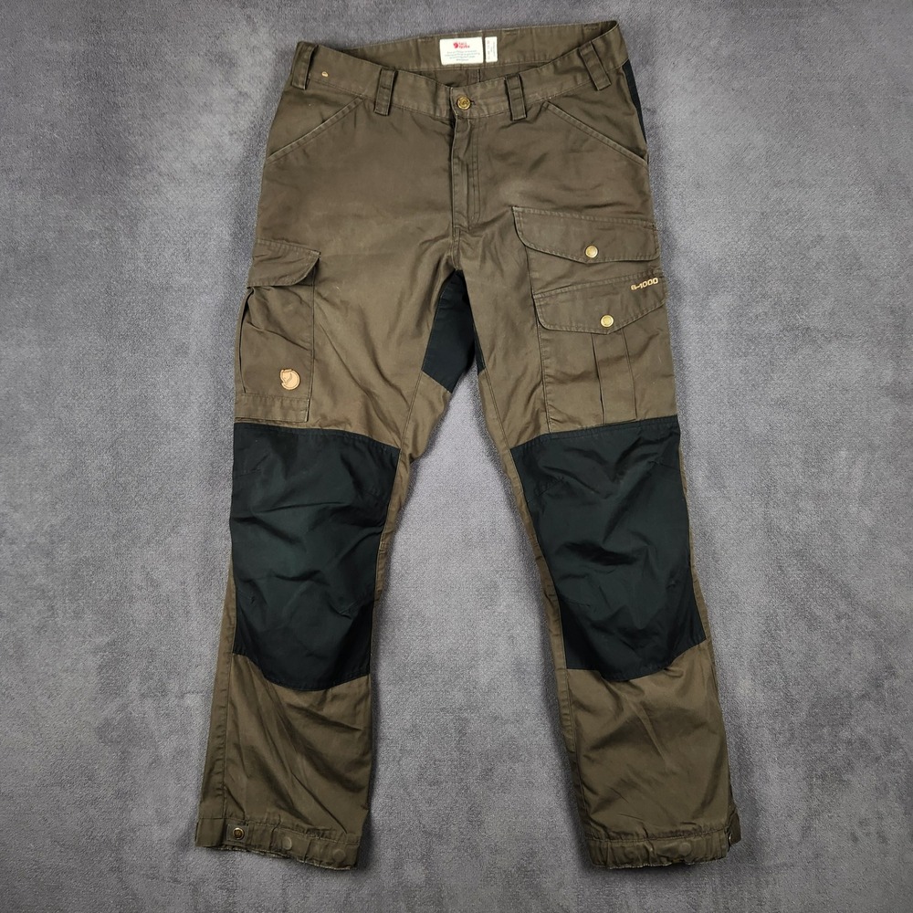 Fjallraven Vidda Pro Trousers Mens EU 48 US 32 Dark Olive G-1000 Hiking Pants